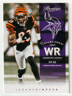 Jerome Simpson - Minnesota Vikings (NFL Football Card) 2012 Panini Prestige # 41 Mint