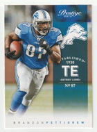 Brandon Pettigrew - Detroit Lions (NFL Football Card) 2012 Panini Prestige # 62 Mint