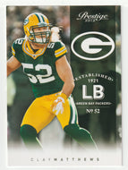 Clay Matthews - Green Bay Packers (NFL Football Card) 2012 Panini Prestige # 68 Mint
