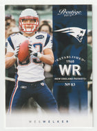 Wes Welker - New England Patriots (NFL Football Card) 2012 Panini Prestige # 110 Mint
