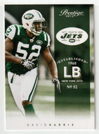 David Harris - New York Jets (NFL Football Card) 2012 Panini Prestige # 135 Mint