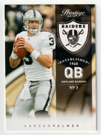 Carson Palmer - Oakland Raiders (NFL Football Card) 2012 Panini Prestige # 139 Mint
