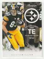 Heath Miller - Pittsburgh Steelers (NFL Football Card) 2012 Panini Prestige # 153 Mint