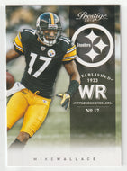 Mike Wallace - Pittsburgh Steelers (NFL Football Card) 2012 Panini Prestige # 154 Mint