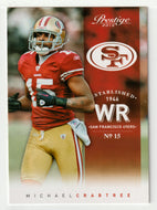 Michael Crabtree - San Francisco 49ers (NFL Football Card) 2012 Panini Prestige # 171 Mint