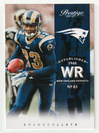 Brandon Lloyd - New England Patriots (NFL Football Card) 2012 Panini Prestige # 184 Mint
