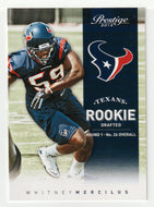 Whitney Mercilus RC - Houston Texans (NFL Football Card) 2012 Panini Prestige # 207 Mint