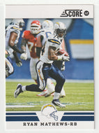 Ryan Mathews - San Diego Chargers (NFL Football Card) 2012 Score # 231 Mint
