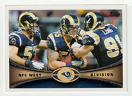 James Laurinaitus - Chris Long - Chris Chamberlain - St. Louis Rams (NFL Football Card) 2012 Topps # 238 Mint