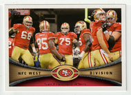 Vernon Davis and O-Line - San Francisco 49ers (NFL Football Card) 2012 Topps # 343 Mint