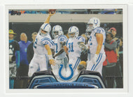 Indianapolis Colts Team Card - Andrew Luck - Reggie Wayne - Donald Brown - Jeffrey Linkenbach (NFL Football Card) 2013 Topps # 429 Mint