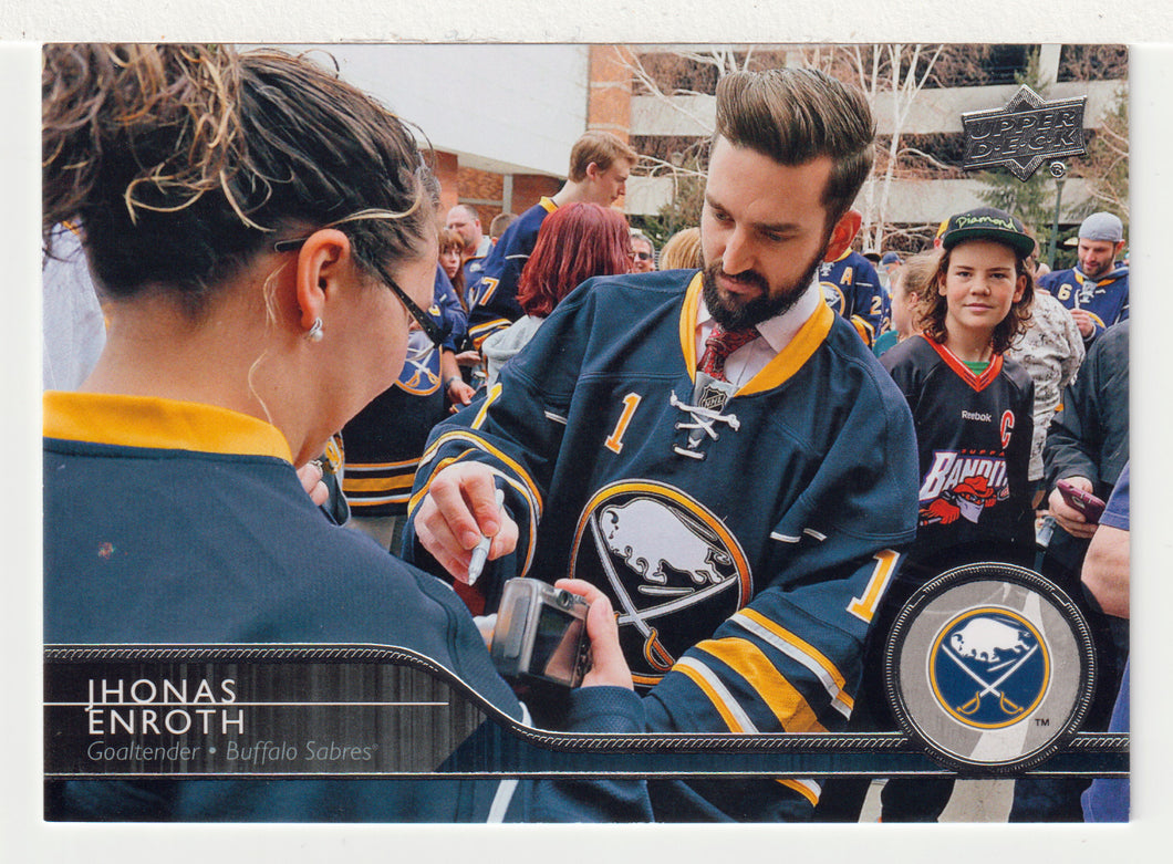 Jhonas Enroth - Buffalo Sabres (NHL Hockey Card) 2014-15 Upper Deck # 25 Mint