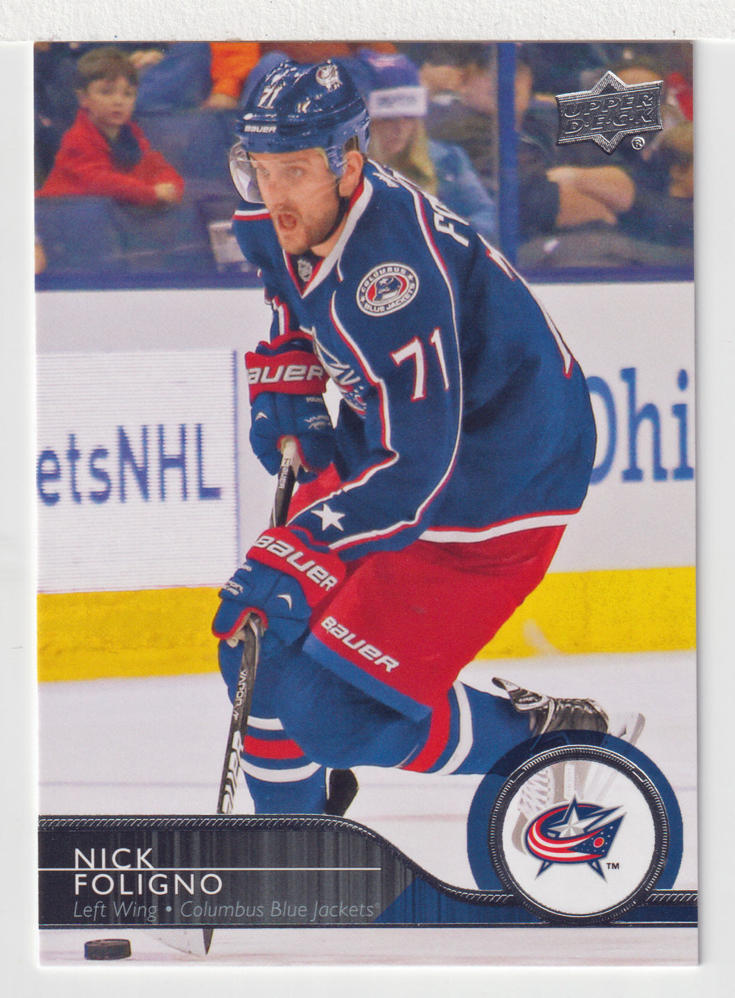 Nick Foligno - Columbus Blue Jackets (NHL Hockey Card) 2014-15 Upper Deck # 54 Mint