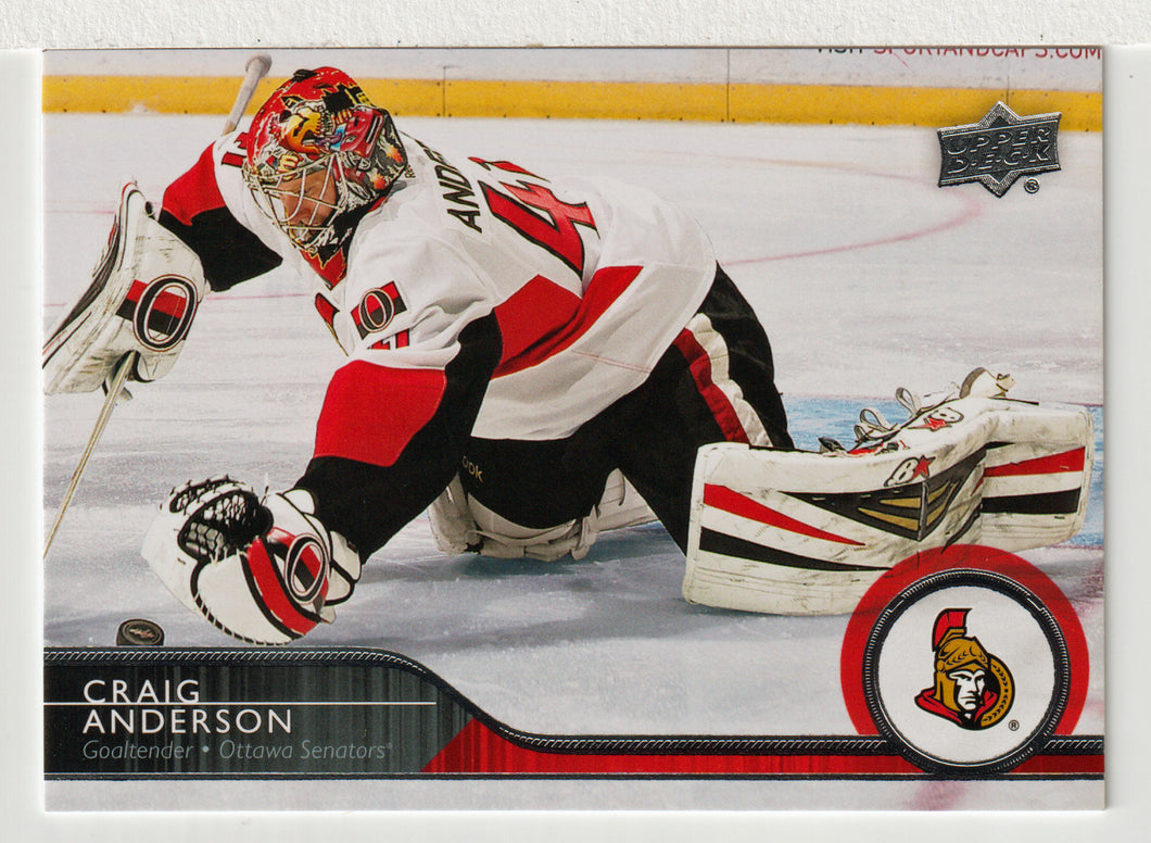 Craig Anderson - Ottawa Senators (NHL Hockey Card) 2014-15 Upper Deck # 138 Mint