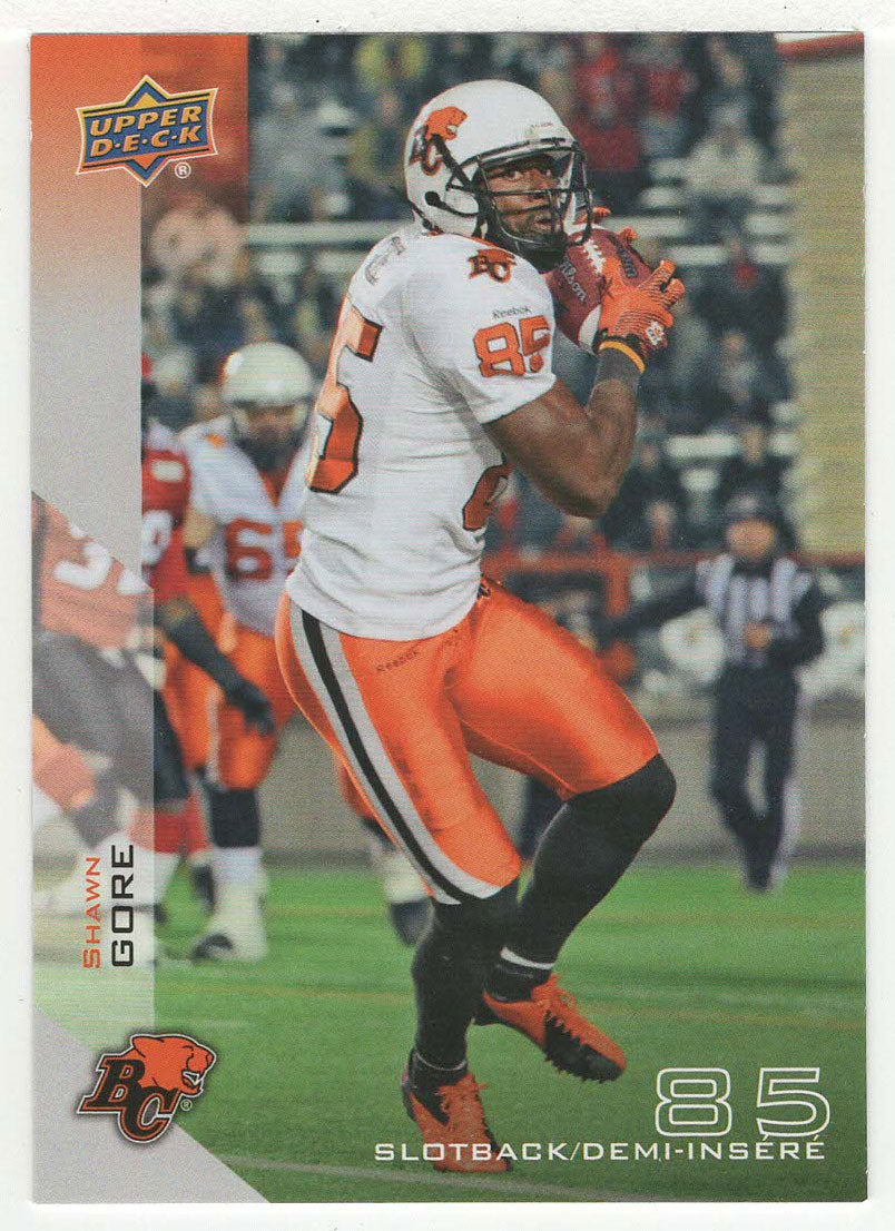 Shawn Gore - British Columbia Lions (CFL Football Card) 2014 Upper Deck # 3 Mint