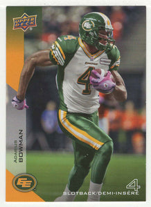 Adarius Bowman - Edmonton Eskimos (CFL Football Card) 2014 Upper Deck # 23 Mint