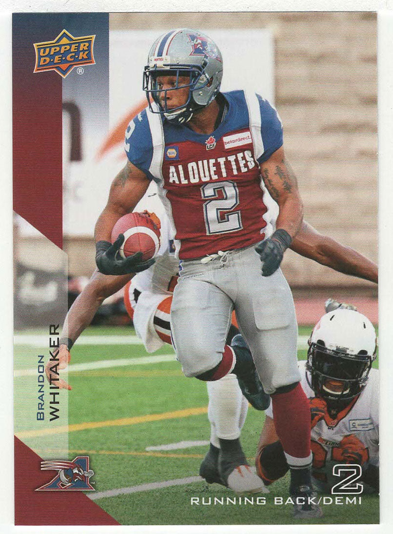 Brandon Whitaker - Montreal Alouettes (CFL Football Card) 2014 Upper Deck # 48 Mint