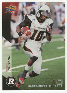 Kierrie Johnson - Ottawa Redblacks (CFL Football Card) 2014 Upper Deck # 56 Mint