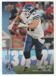 Jeff Keeping - Toronto Argonauts (CFL Football Card) 2014 Upper Deck # 84 Mint