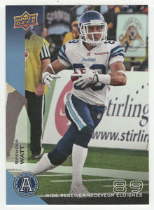 Spencer Watt - Toronto Argonauts (CFL Football Card) 2014 Upper Deck # 89 Mint