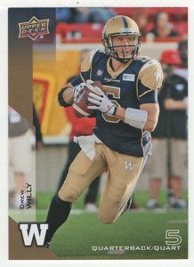 Drew Willy - Winnipeg Blue Bombers (CFL Football Card) 2014 Upper Deck # 93 Mint