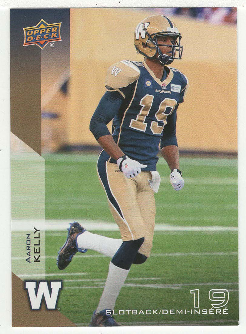 Aaron Kelly - Winnipeg Blue Bombers (CFL Football Card) 2014 Upper Deck # 95 Mint