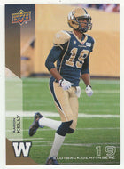 Aaron Kelly - Winnipeg Blue Bombers (CFL Football Card) 2014 Upper Deck # 95 Mint