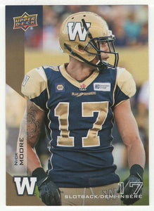 Nick Moore - Winnipeg Blue Bombers (CFL Football Card) 2014 Upper Deck # 96 Mint