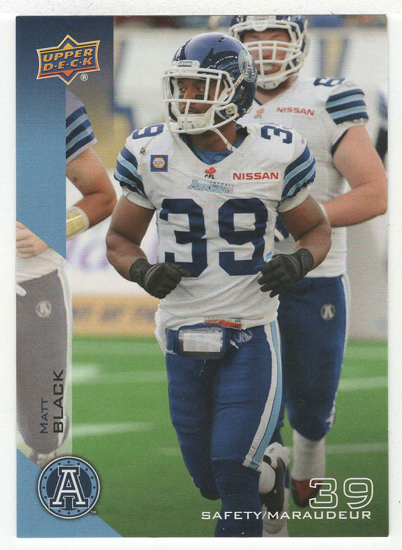 Matt Black SP - Toronto Argonauts (CFL Football Card) 2014 Upper Deck # 141 Mint