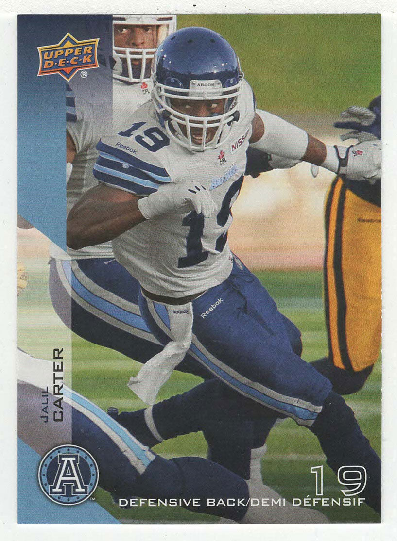 Jalil Carter SP - Toronto Argonauts (CFL Football Card) 2014 Upper Deck # 144 Mint