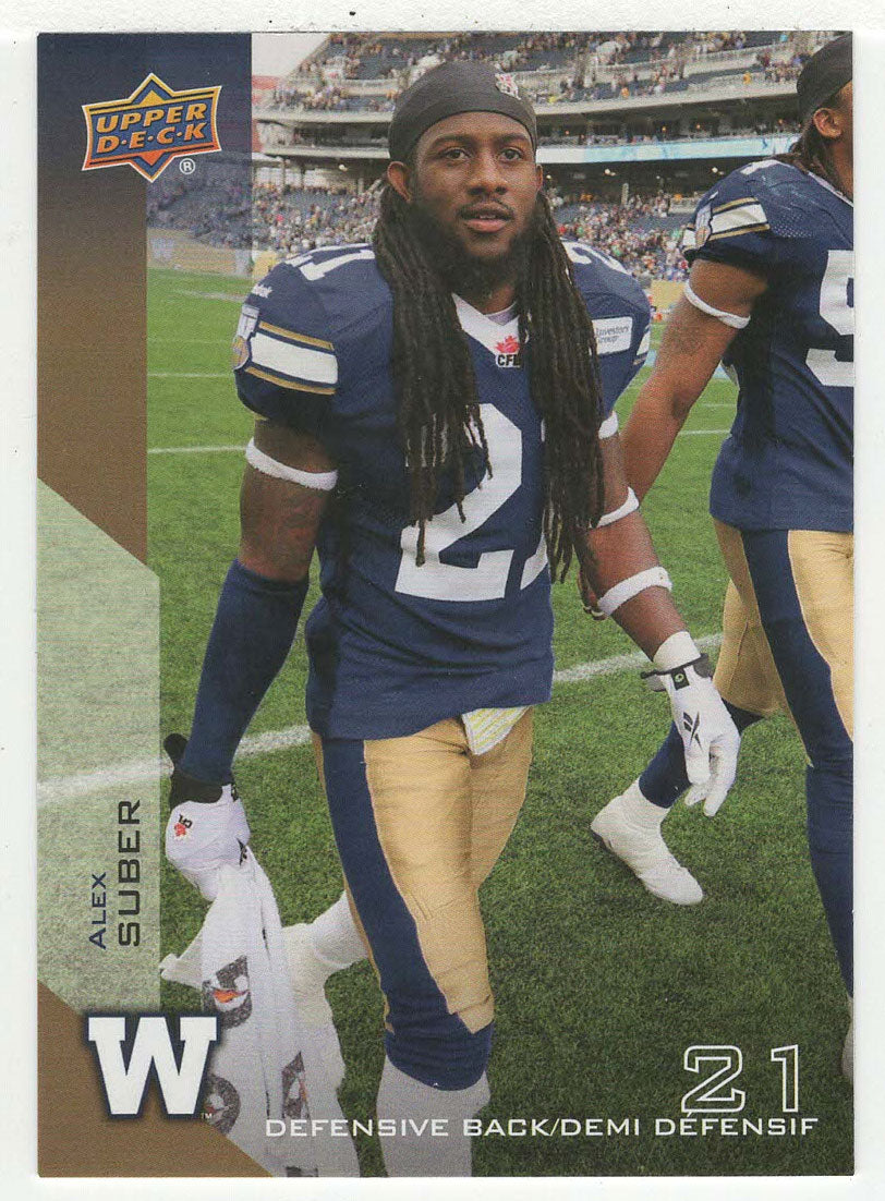 Alex Suber SP - Winnipeg Blue Bombers (CFL Football Card) 2014 Upper Deck # 149 Mint