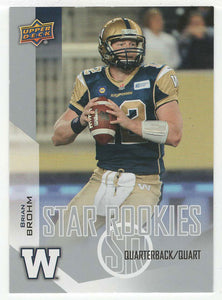 Brian Brohm SP - Winnipeg Blue Bombers - Star Rookies (CFL Football Card) 2014 Upper Deck # 179 Mint