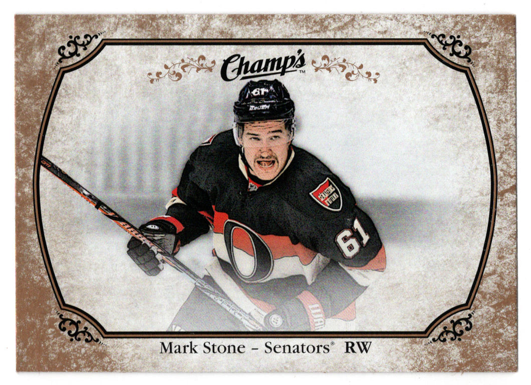 Mark Stone - Ottawa Senators - Gold Variant Front (NHL Hockey Card) 2015-16 Upper Deck Champ's # 132 Mint