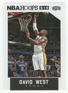 David West - San Antonio Spurs (NBA Basketball Card) 2015-16 Hoops # 39 Mint