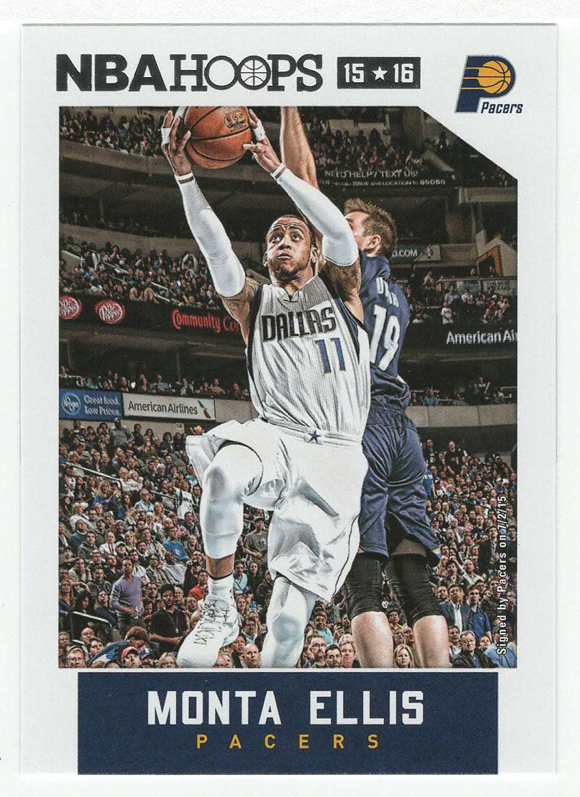 Monta Ellis - Indiana Pacers (NBA Basketball Card) 2015-16 Hoops # 46 Mint