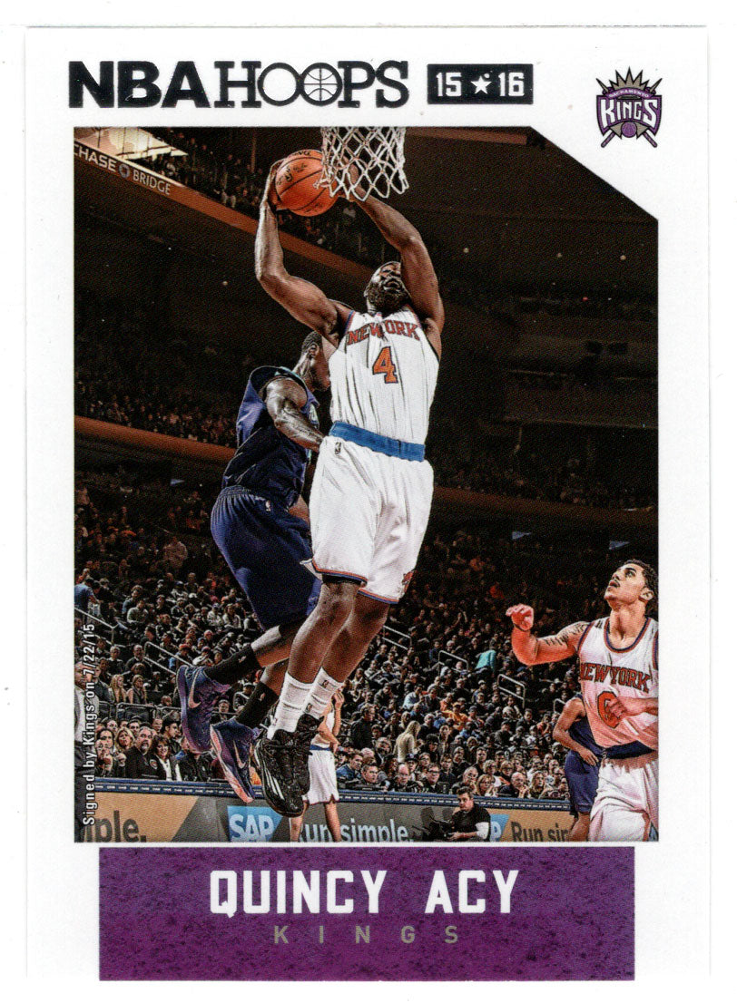 Quincy Acy - Sacramento Kings (NBA Basketball Card) 2015-16 Hoops # 77 Mint