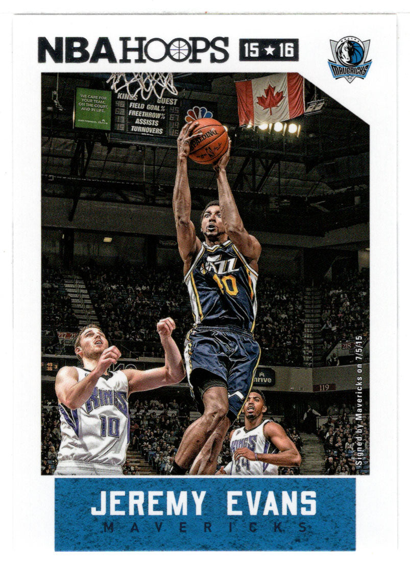 Jeremy Evans - Dallas Mavericks (NBA Basketball Card) 2015-16 Hoops # 93 Mint