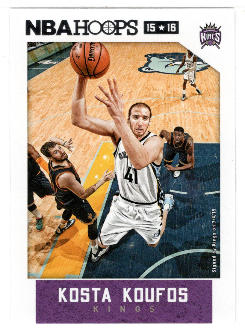 Kosta Koufos - Sacramento Kings (NBA Basketball Card) 2015-16 Hoops # 182 Mint