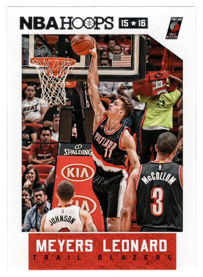 Meyers Leonard - Portland Trail Blazers (NBA Basketball Card) 2015-16 Hoops # 224 Mint