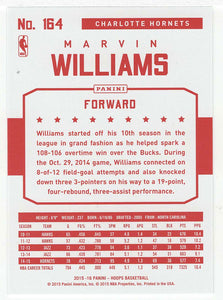 Marvin Williams - Charlotte Hornets - Red Backs (NBA Basketball Card) 2015-16 Hoops # 164 Mint