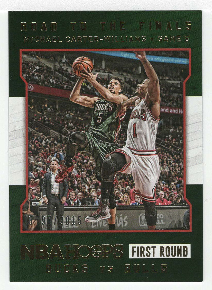 Michael Carter-Williams 797/2015 - Milwaukee Bucks - Road to the Finals (NBA Basketball Card) 2015-16 Hoops # 27 Mint