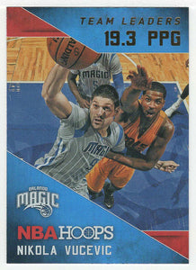 Nikola Vucevic - Orlando Magic - Team Leaders (NBA Basketball Card) 2015-16 Hoops # 2 Mint