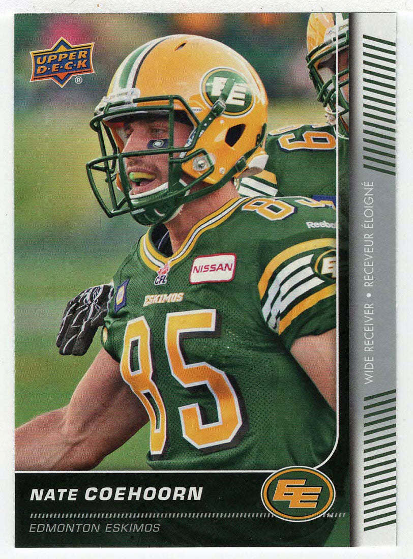 Nate Coehoorn - Edmonton Eskimos (CFL Football Card) 2015 Upper Deck # 12 Mint