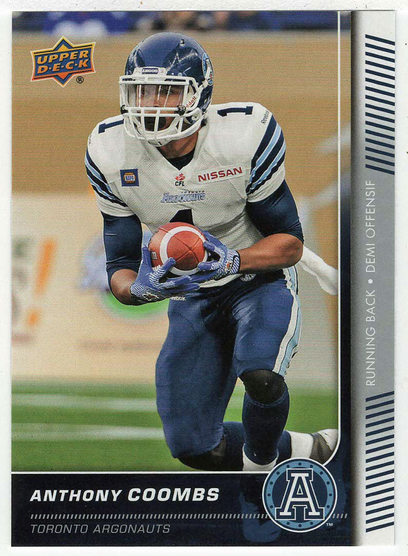 Anthony Coombs - Toronto Argonauts (CFL Football Card) 2015 Upper Deck # 32 Mint