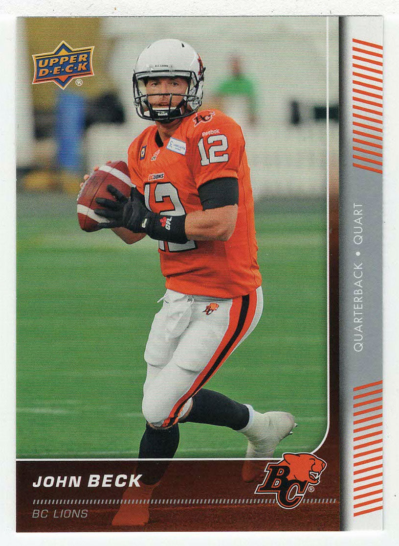 John Beck - British Columbia Lions (CFL Football Card) 2015 Upper Deck # 33 Mint