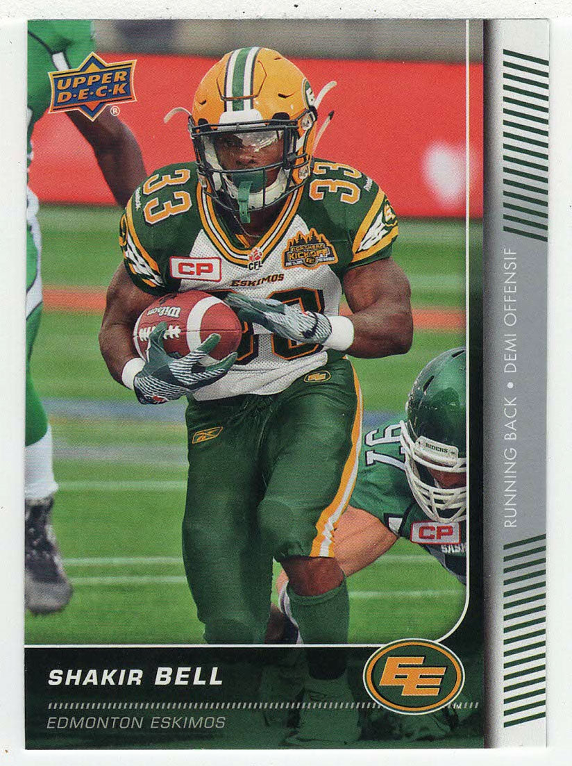 Shakir Bell - Edmonton Eskimos (CFL Football Card) 2015 Upper Deck # 40 Mint