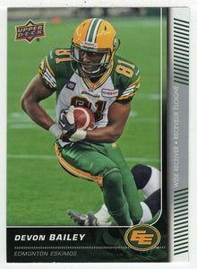 Devon Bailey - Edmonton Eskimos (CFL Football Card) 2015 Upper Deck # 51 Mint