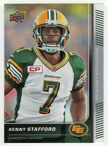 Kenny Stafford - Edmonton Eskimos (CFL Football Card) 2015 Upper Deck # 57 Mint