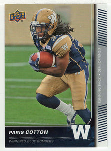 Paris Cotton - Winnipeg Blue Bombers (CFL Football Card) 2015 Upper Deck # 71 Mint