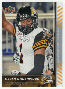 Tiquan Underwood - Hamilton Tiger-Cats (CFL Football Card) 2015 Upper Deck # 89 Mint